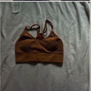 Brown sports bra